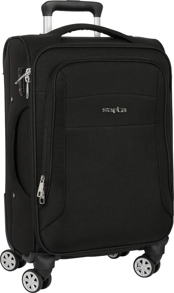 Bagage Cabine Souple Noir Safta Business - Valise 20 Pouces Multicompte