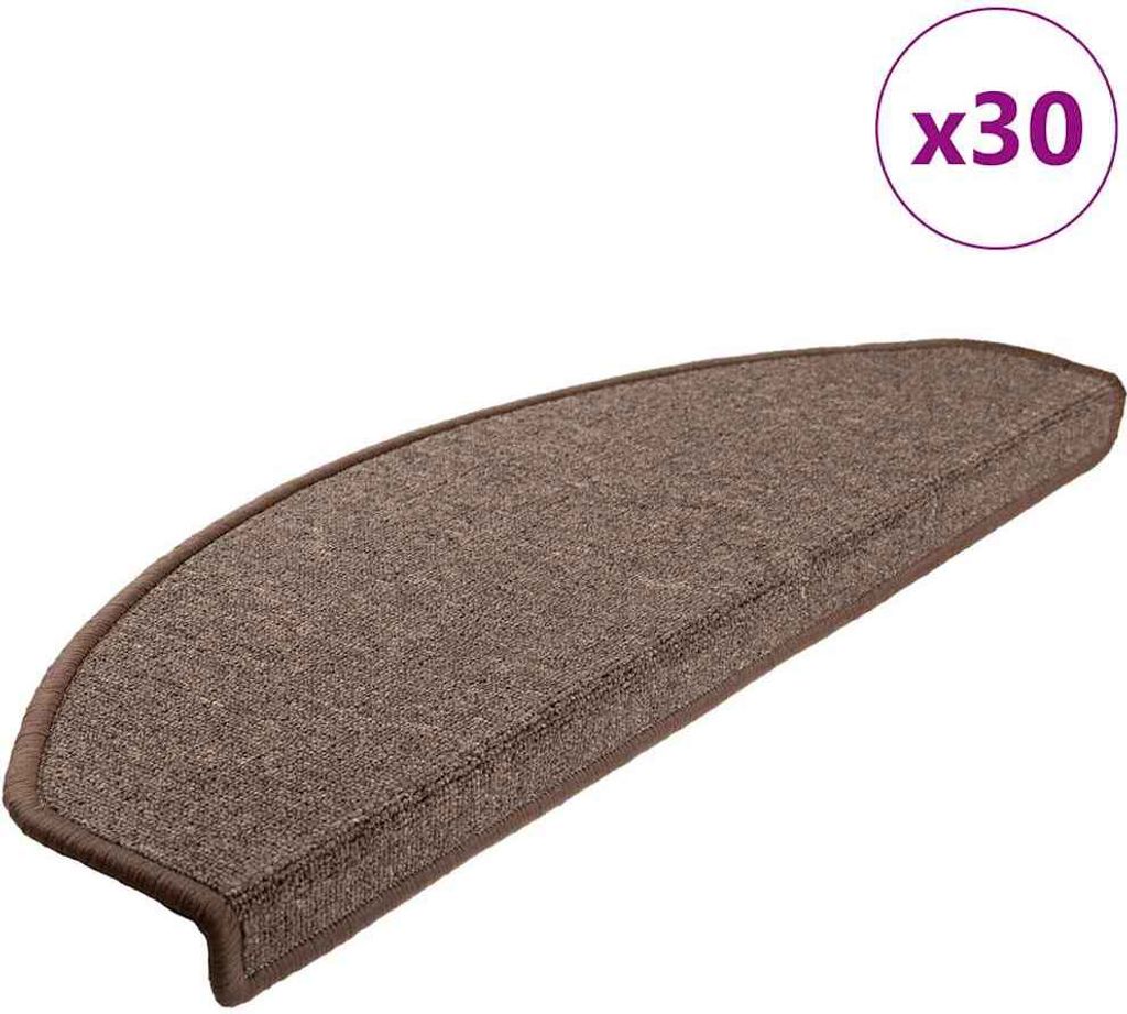 Stufenmatten 30 Stk. 65x24x4 cm Kaffeebraun Halbrund Groß