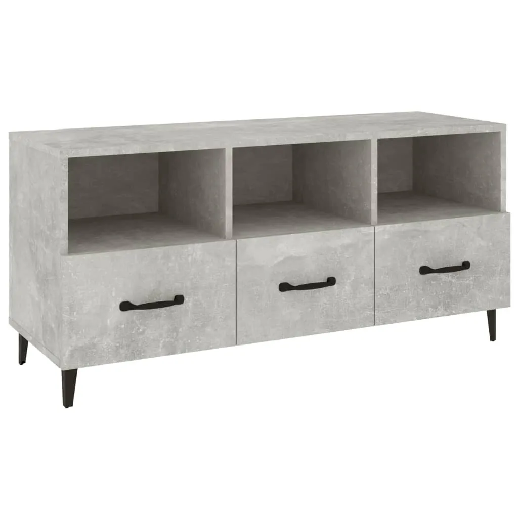 vidaXL mobile TV grigio cemento 102x35x50 cm materiale a base di legno