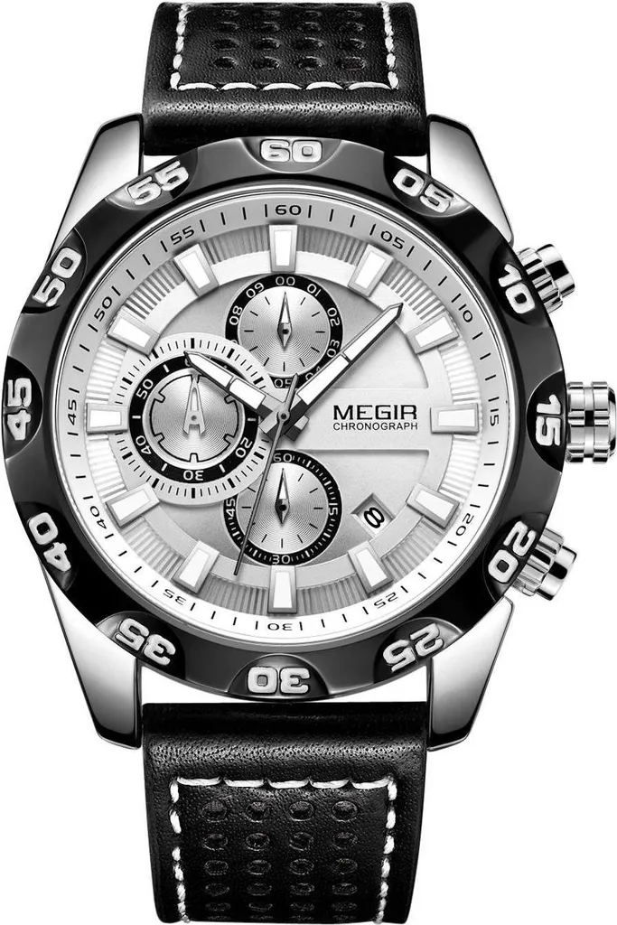 Montre Sport Chic pour Homme - Chronographe Quartz Noir Argent KP38539