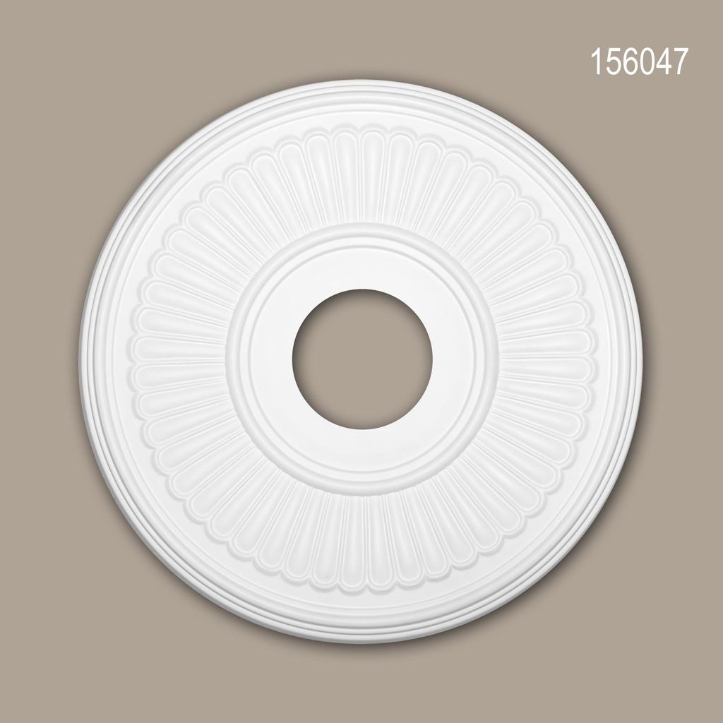 PROFHOME 156047 Rosette aus Polyurethan Deckenrosette Produktbild 