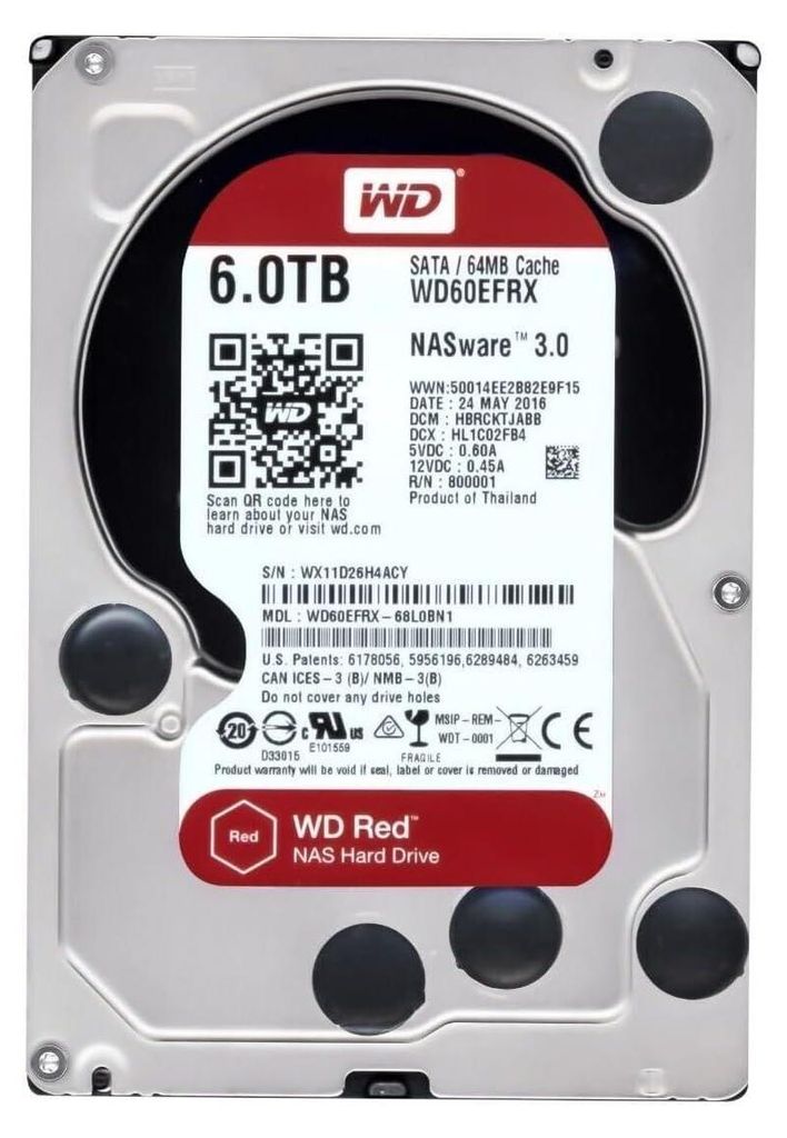 Western Digital WD60EFRX rot 6000 GB interne Produktbild 
