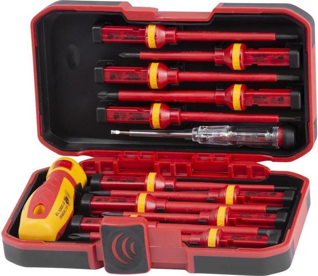 PROREGAL Elektrischer Schraubendreher Set VDE 5161113, 12 Stücke, 1000 V