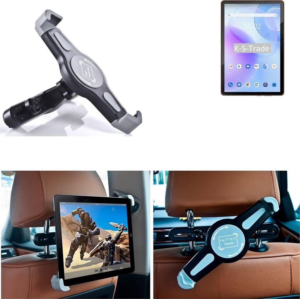 K-S-Trade Tablethalterung kompatibel mit Blackview Tab 10 Pro KFZ Kopfstützen Halterung 360° Auto Sitzhalterung Headrest Holder Halter Tablet PC