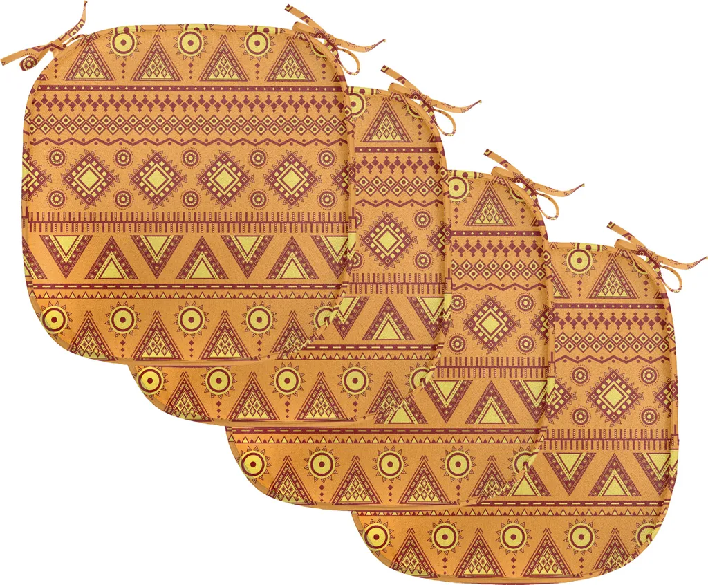 Cuscini Sedie Design Azteco ABAKUHAUS: Arancione e Bordeaux 40x40