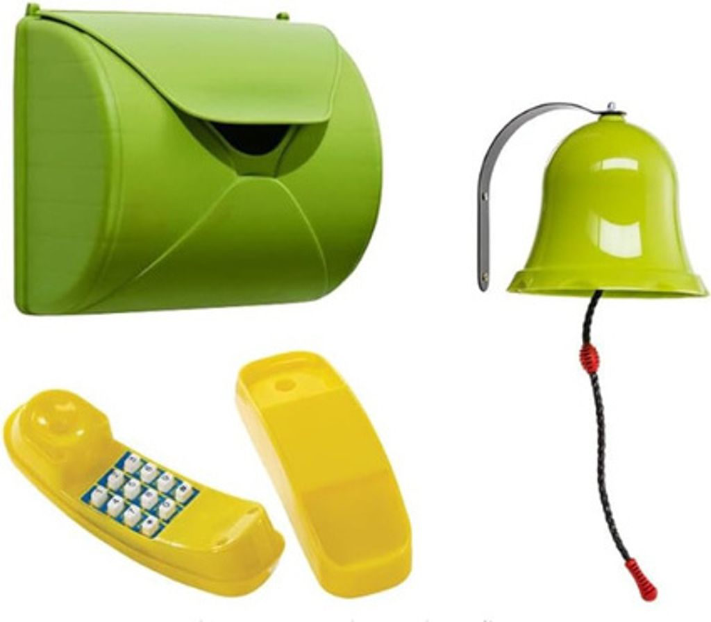 Zubehörset 3 für Spielturm Briefkasten, Glocke, Telefon Produktbild 