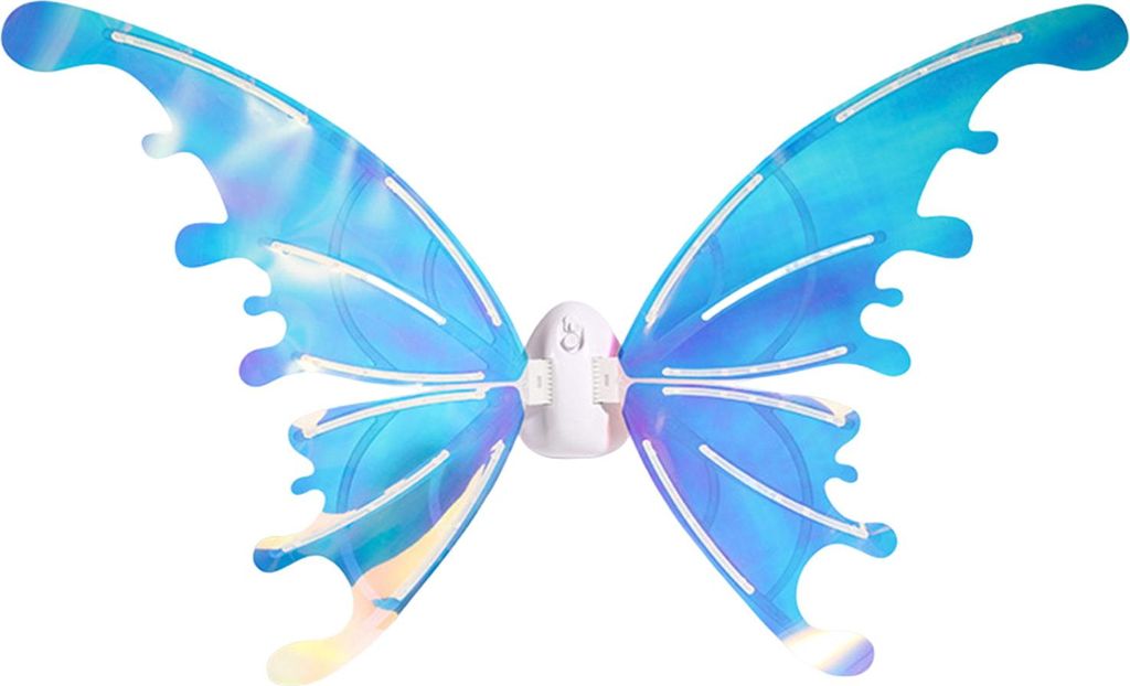Elektrische Schmetterlingsflügel mit Licht, wiederaufladbares Feenflügel-Set für Kinder, Halloween, leuchtendes Engelsrücken-Ornament, Kostüm ...