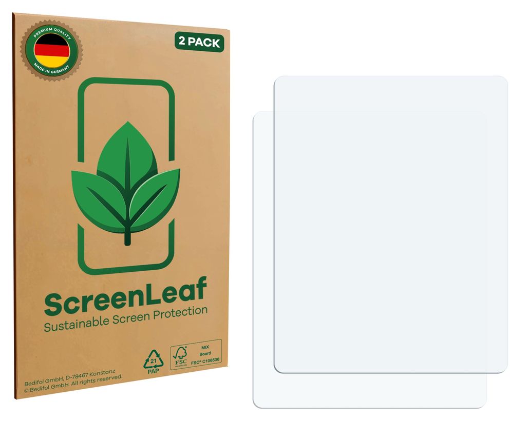 2x ScreenLeaf Schutzfolie für Rode Rodecaster Video nachhaltiger Displayschutz Display Schutz Folie Klar Transparent