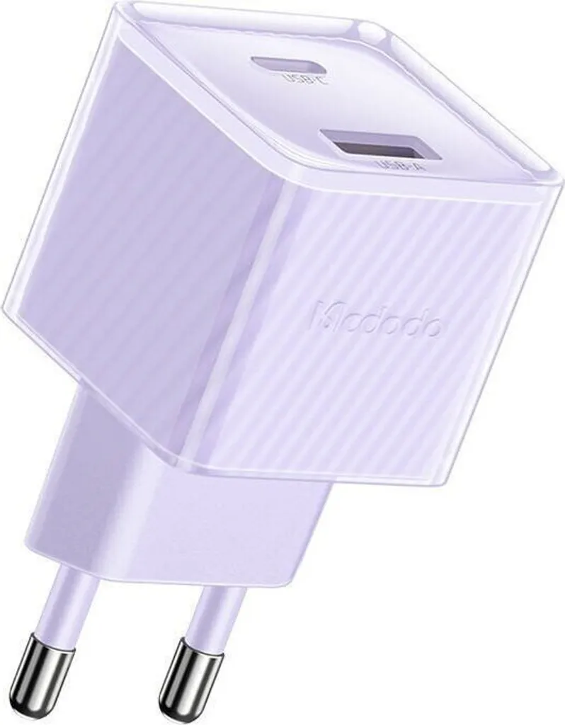 Chargeur de Voyage Rapide 33W pour iPhone et Android, Double USB Violet - 16