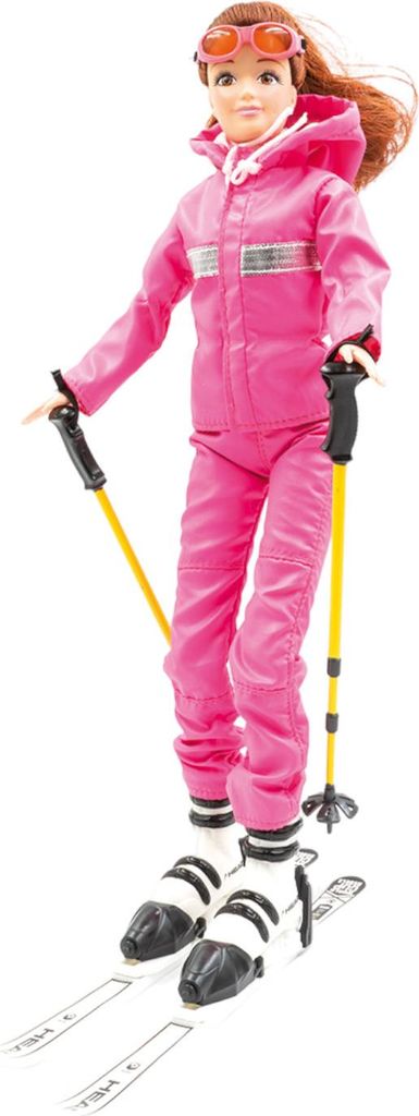 Winterpuppe 28cm rosa Skianzug Produktbild 
