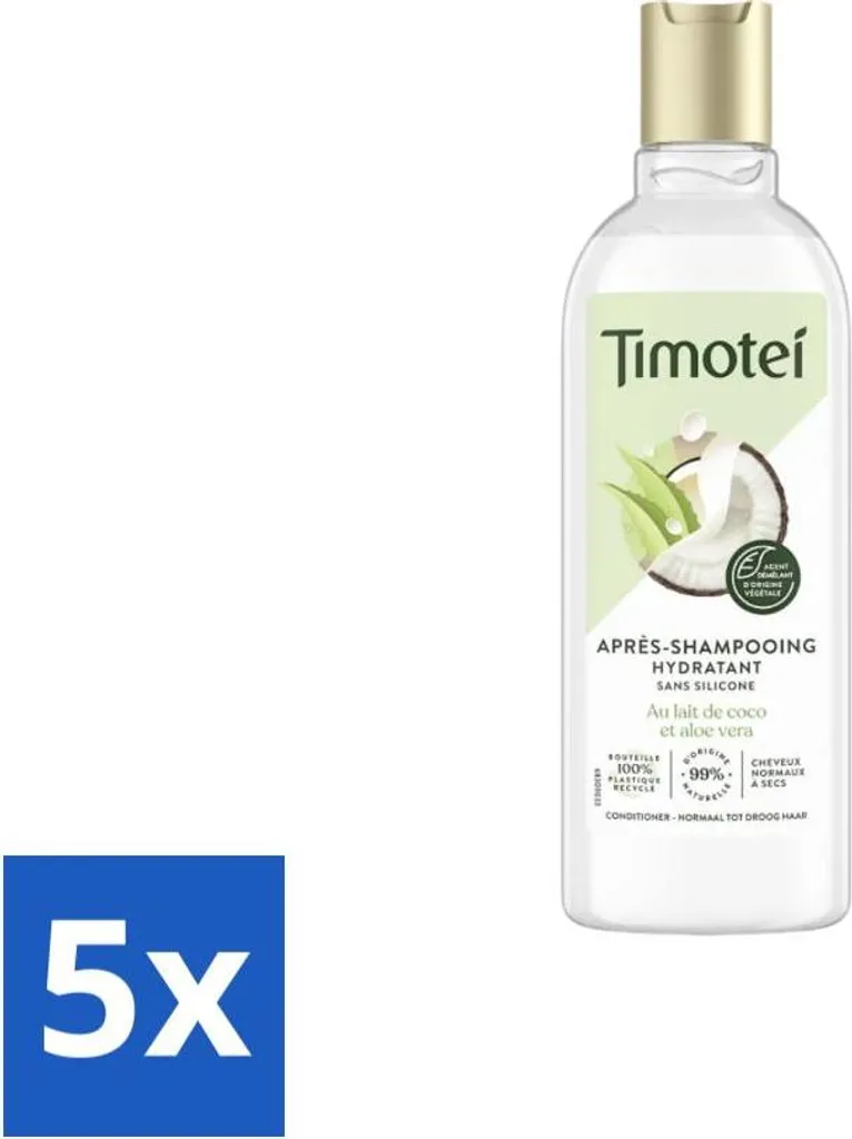 Timotei Balsamo Latte di Cocco e Aloe Vera 300ml x5 - Offerta Capelli Secchi