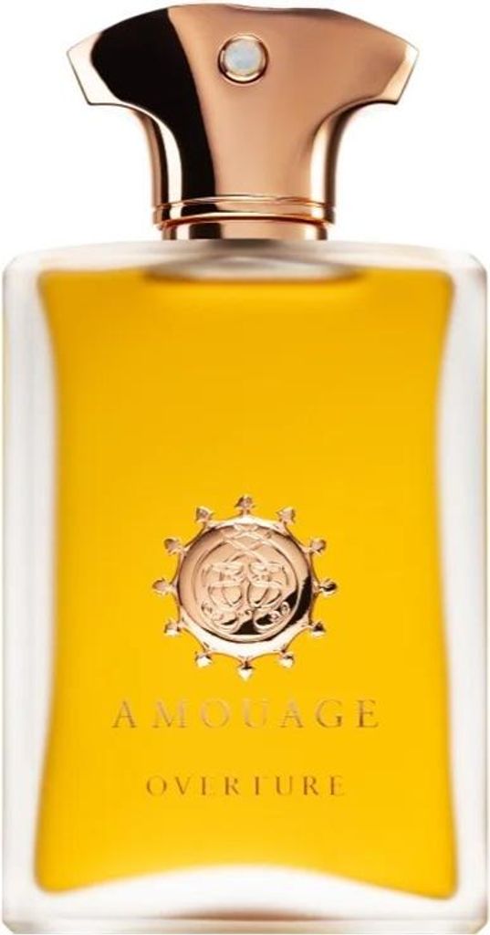 A bottle of Amouage Overture Eau de Parfum for men.