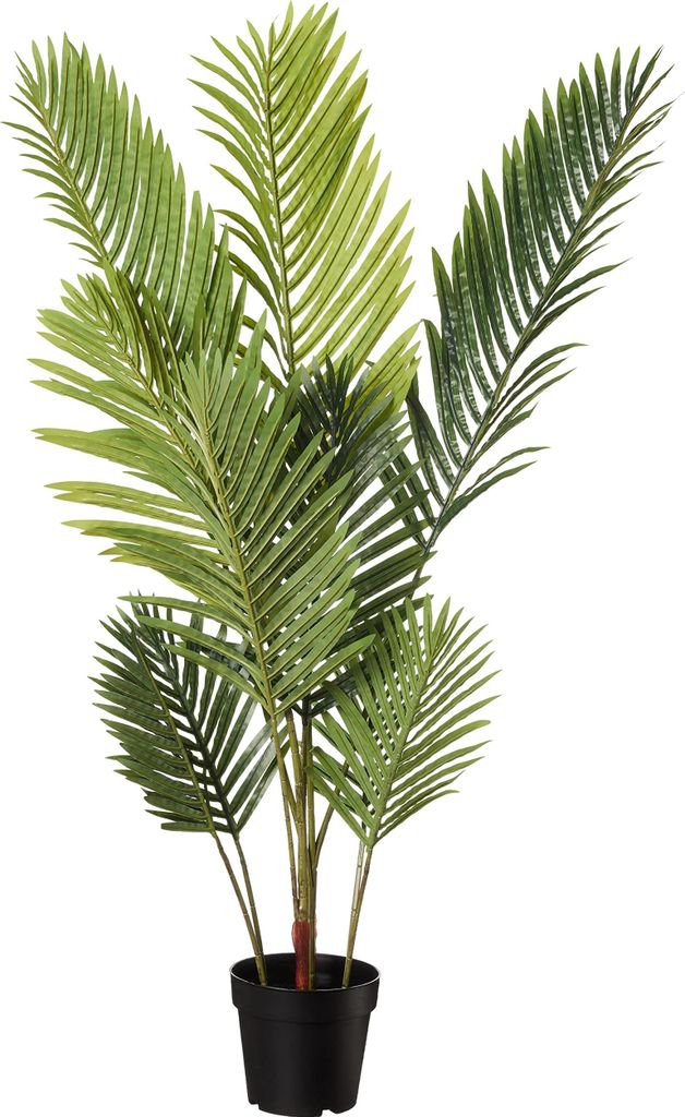 Amazon Basics Künstliche Palme mit Kunststoff-Pflanzgefäß, 70 x 70 x 119.8 cm, grün