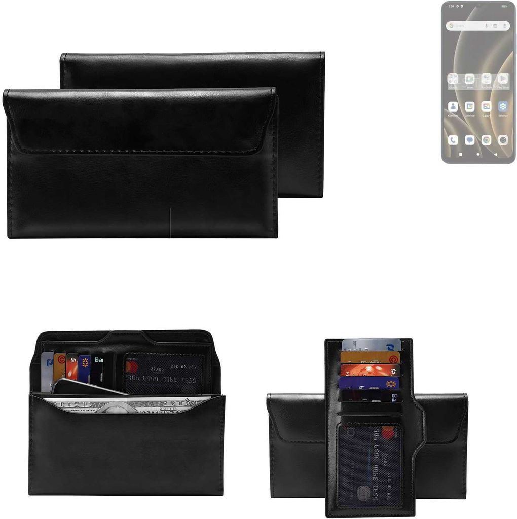 K-S-Trade Handy Hülle kompatibel mit FreeYond F9S Schutz Hülle Tasche Schutz Case Handytasche Kunstleder schwarz, 1x
