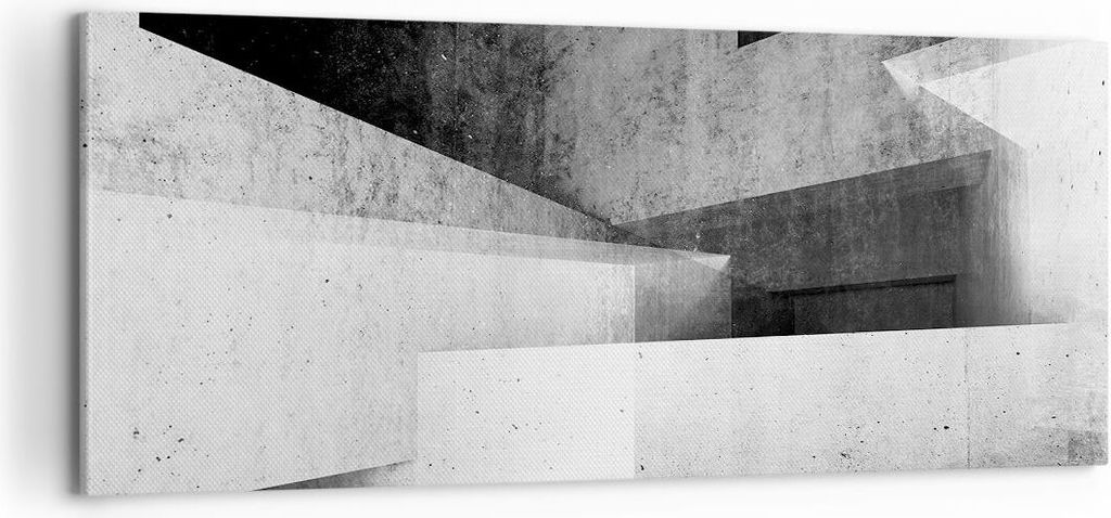 Bild auf Leinwand - Leinwandbild - Einteilig - Dreidimensional Illusion optisch - 100x40cm - Wand Bild - Wanddeko - Wandbilder - Leinwanddruck - Bi...