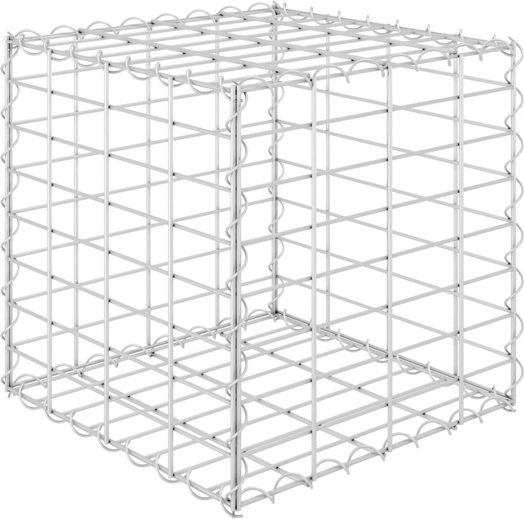 vidaXL Würfel-Gabionen-Hochbeet Stahldraht 40x40x40 cm Produktbild 