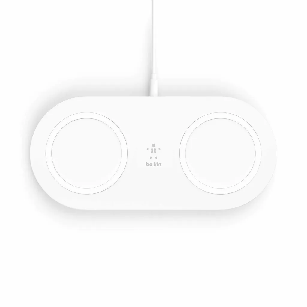 Caricatore Wireless Doppio Belkin Boost Charge 10W Bianco - Qi Certificato