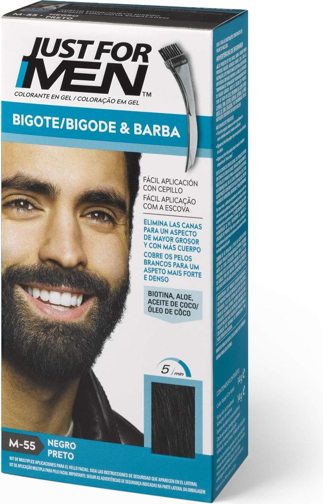 Just For Men Schnurrbart und Bart Echt Schwarz 28 4g