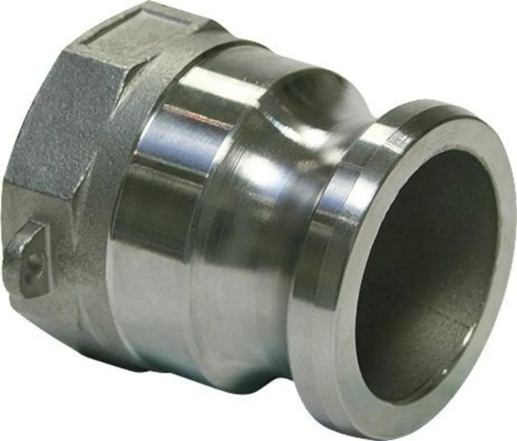 Braccio di leva Kamlok tipo A VA (1.4408) con guarnizione in PTFE.47,80mm 1 1/2 pollici