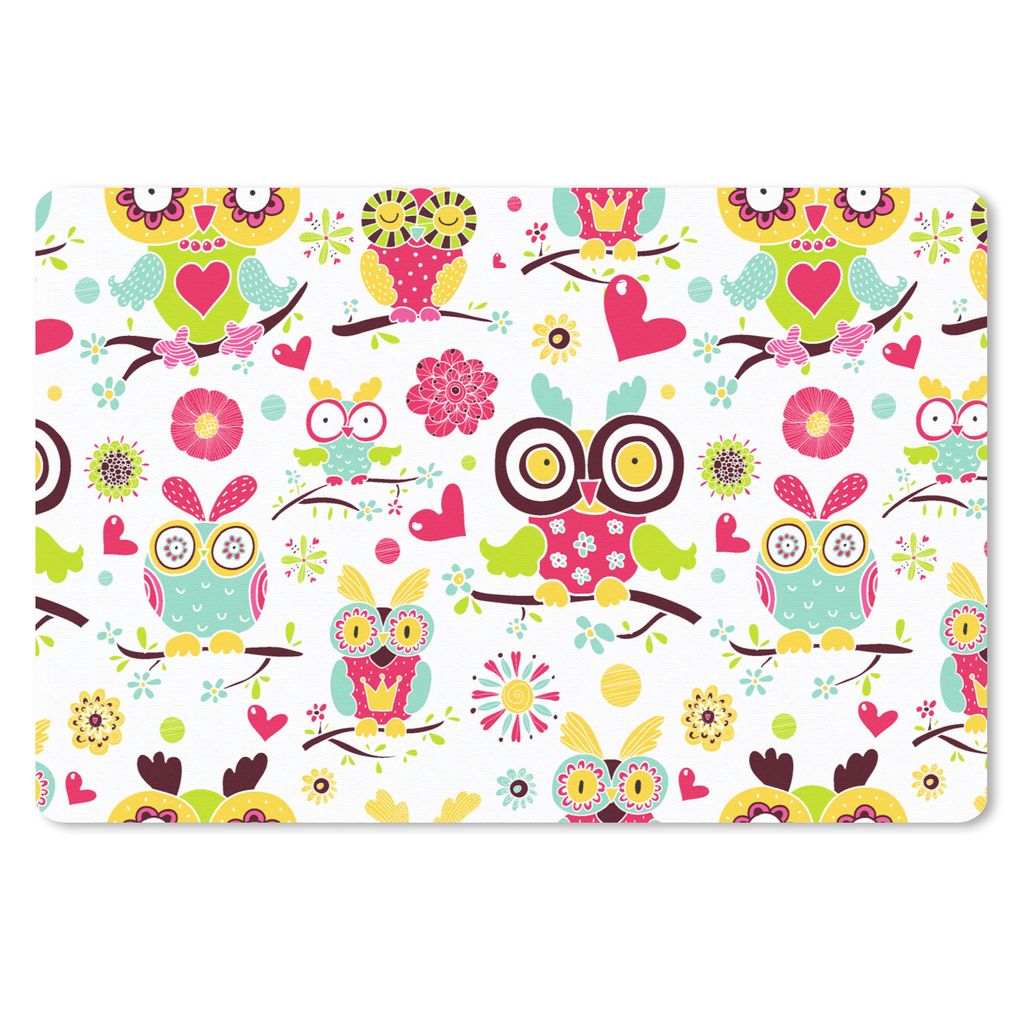 MuchoWow Mauspad Mousepad Muster - Eule - Tiere 27x18 cm - Mousepads - Maus Mat - Pad - Mausunterlage - Büroartikel - Desk Matten