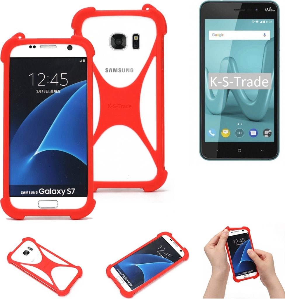 K-S-Trade Handy-Hülle kompatibel mit Wiko Lenny 4 Schutz-Hülle Bumper Silikon Schutz Hülle Cover Case Silikoncase Silikonbumper TPU Softcase