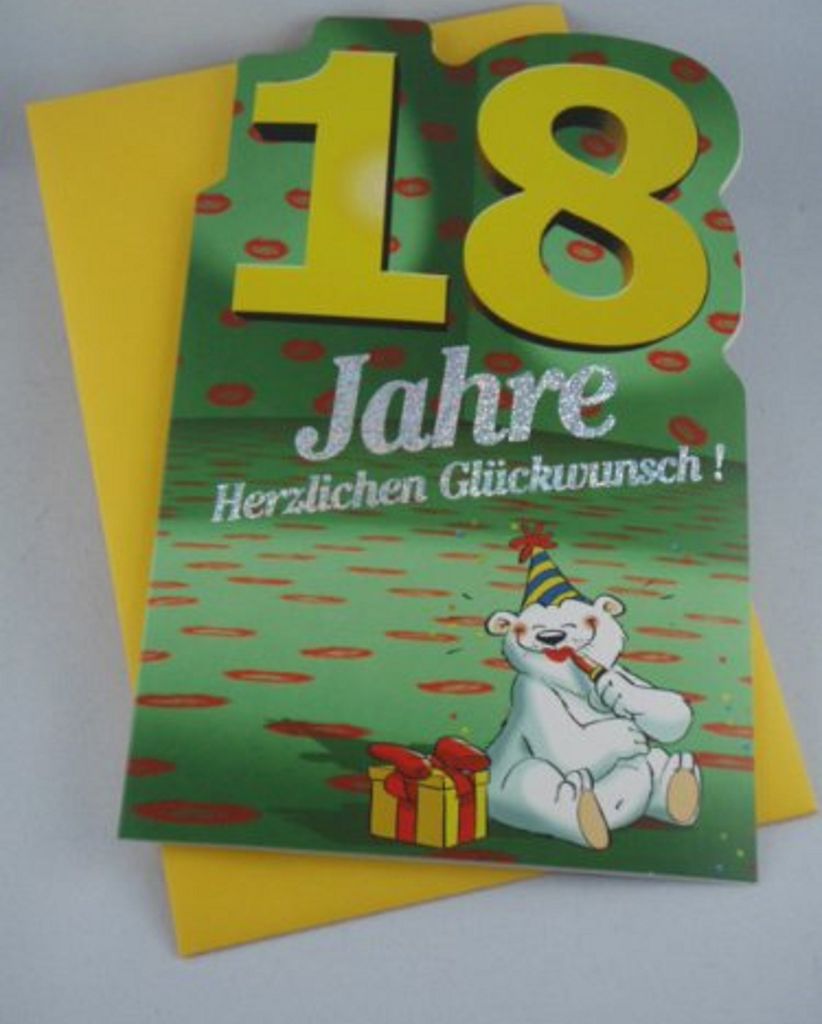Hallmark - 91553 - Klappkarte, Geburtstag, 18 Jahre, mit Umschlag