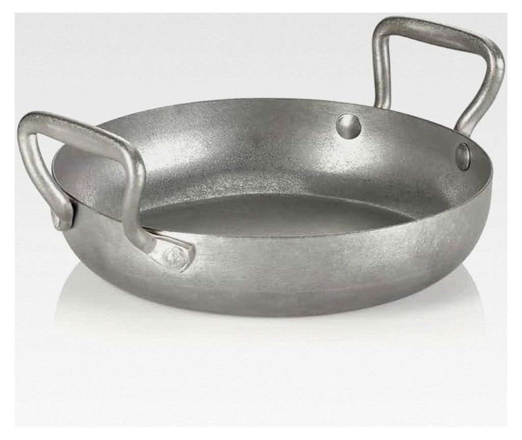 3x Servierpfanne STEEL & STYLE, Ø 22 cm, 1 l, Höhe 5 cm, Chromnickelstahl 18/8