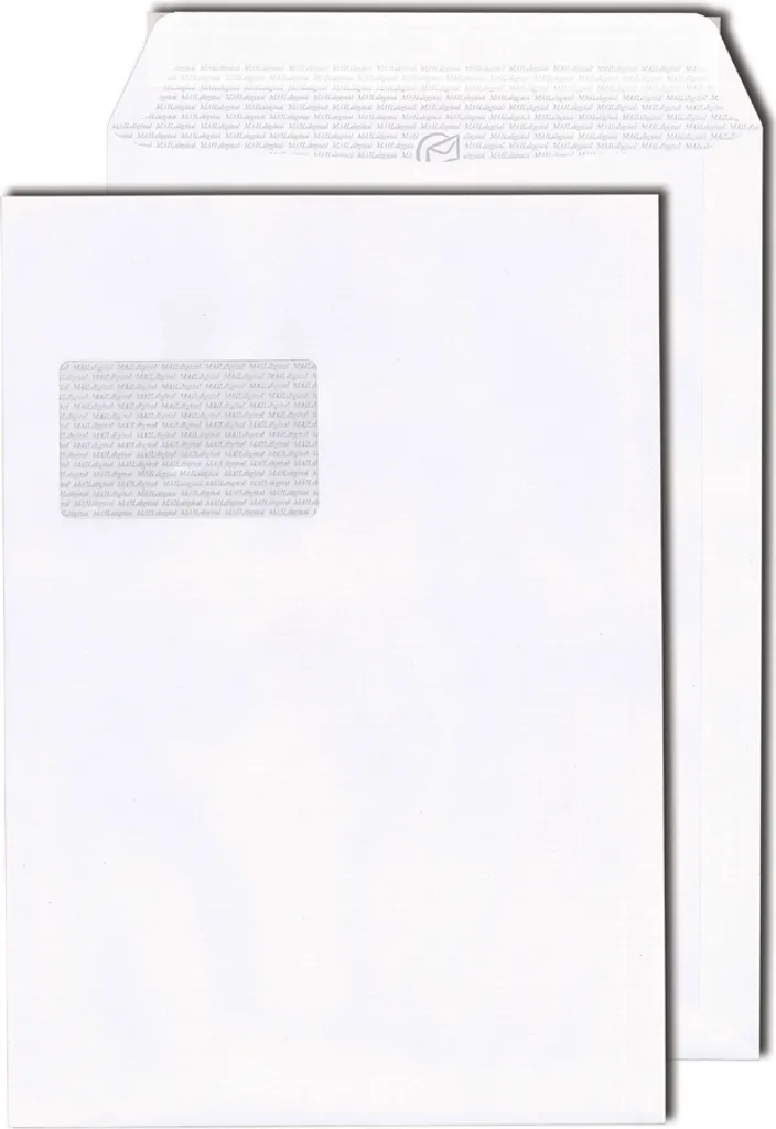Pochette d'expédition C4 blanche MAILdigital pour documents A4 plats