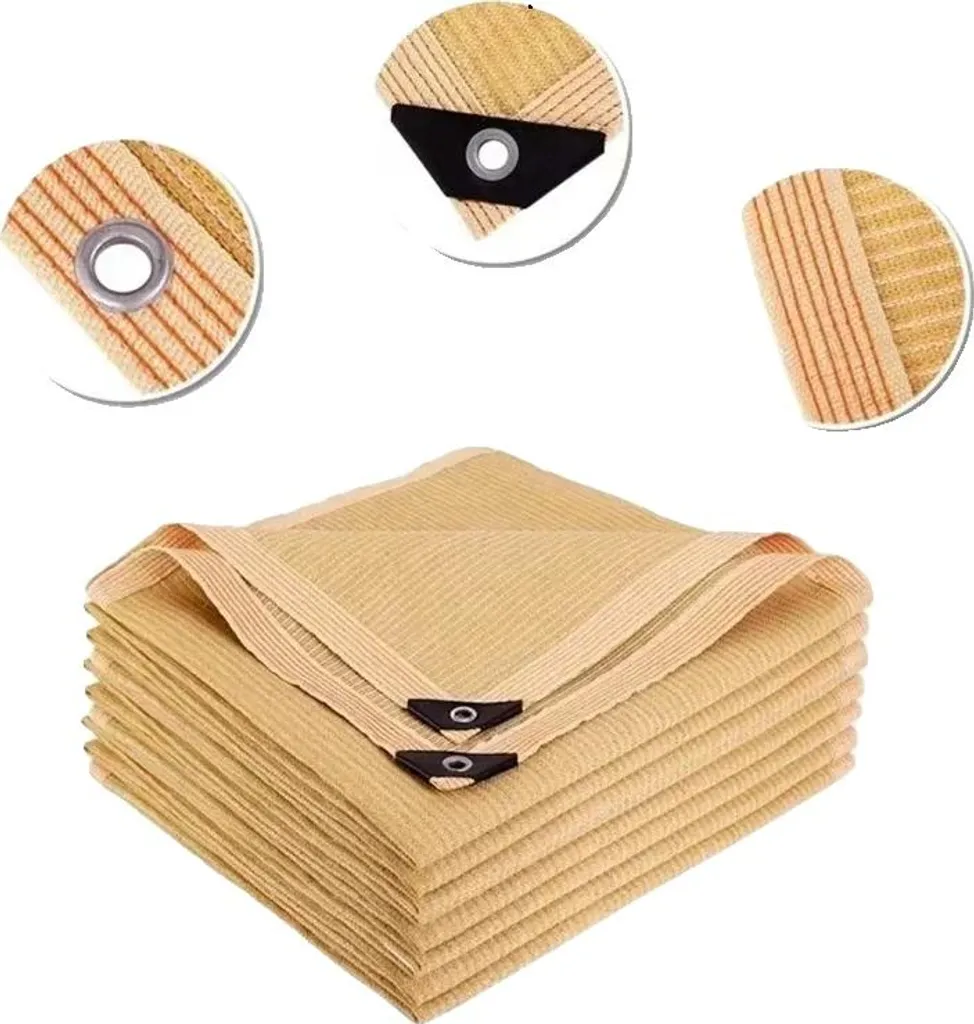 Telo Parasole Beige 4x6m | Rete HDPE Traspirante Anti-UV per Giardino