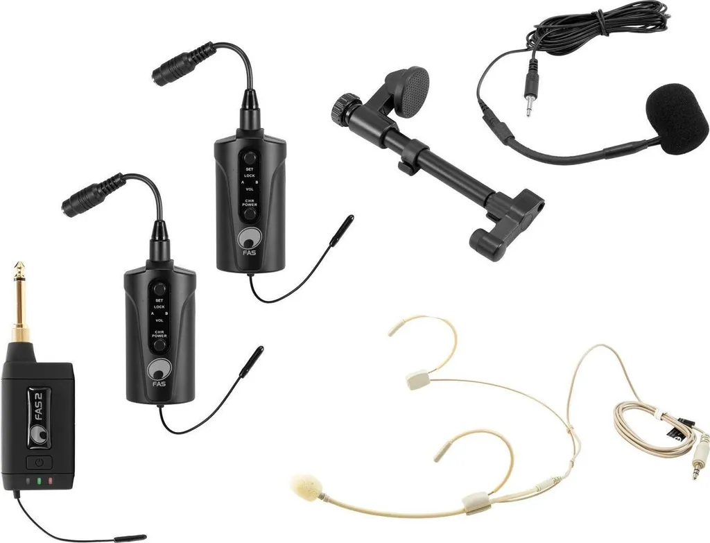 Système sans fil OMNITRONIC FAS TWO avec micro serre-tête et guitare