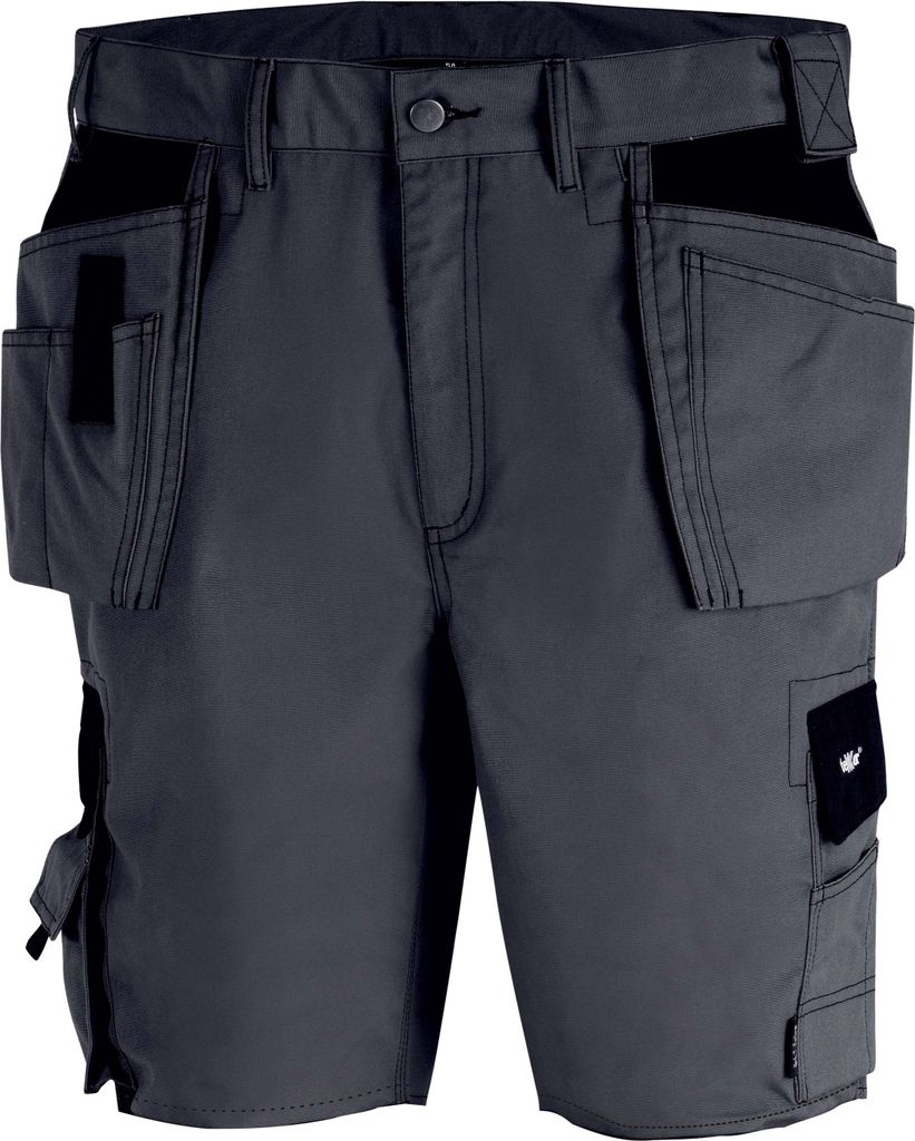teXXor Canvas (270 g/m²) Arbeits-Shorts BERMUDA 50, grau/schwarz