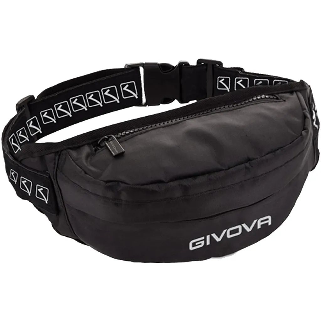Sac banane Givova Marsupio noir pour ranger vos clés et mobile sans encombre