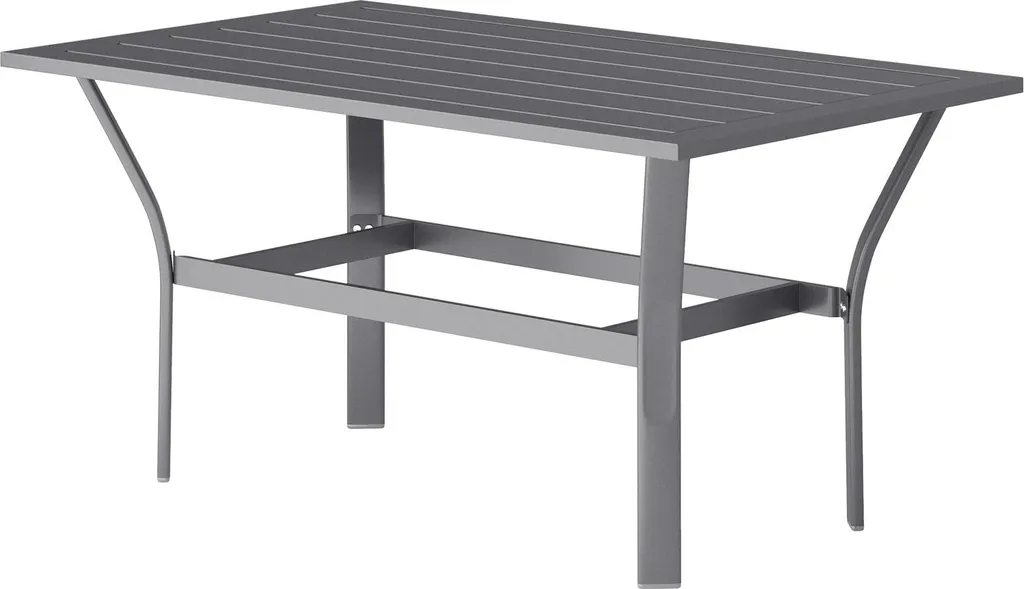 Table d'appoint Aosom en métal gris foncé avec design à lamelles 91,5 cm