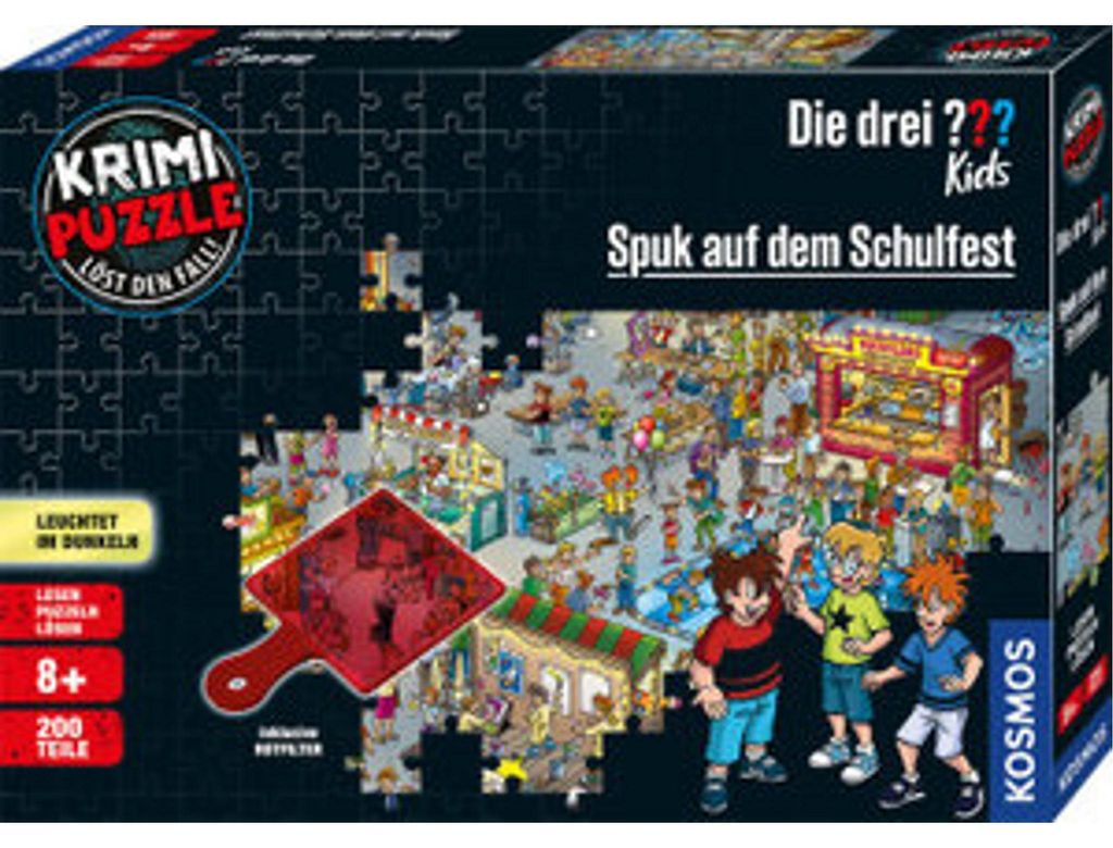 Krimipuzzle ??? Kids 200 Teile / Spuk auf dem Schulfest Produktbild 
