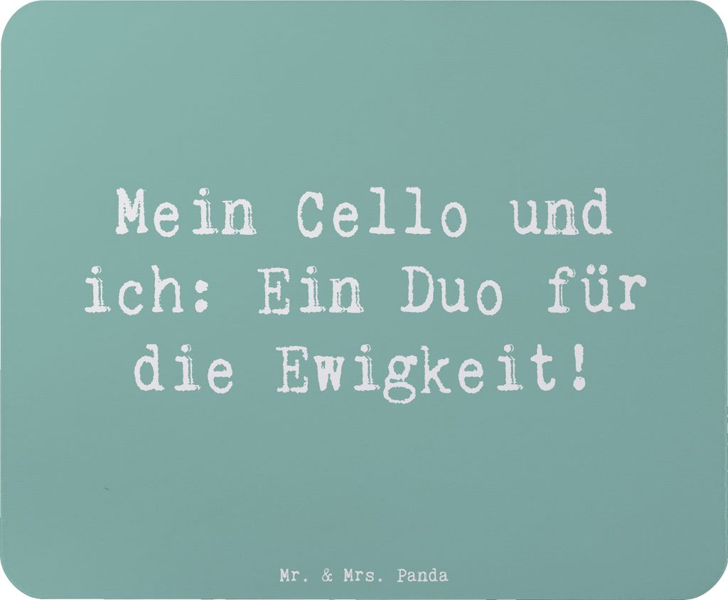 Mr. & Mrs. Panda Mousepad Spruch Cello Duo - Meeresbrise - Geschenk, Streichinstrument, Orchester, Mouse Pad, mauspad laptop, Musiker, Instrument, ...