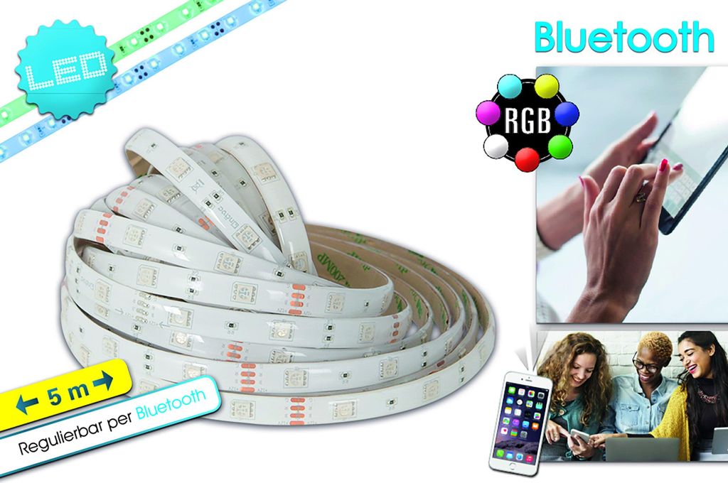 Näve Leuchten LED Stripe Bluetooth RGB indoor LED Stripe Bluetooth RGB indoor LED Stripe Bluetooth RGB indoor