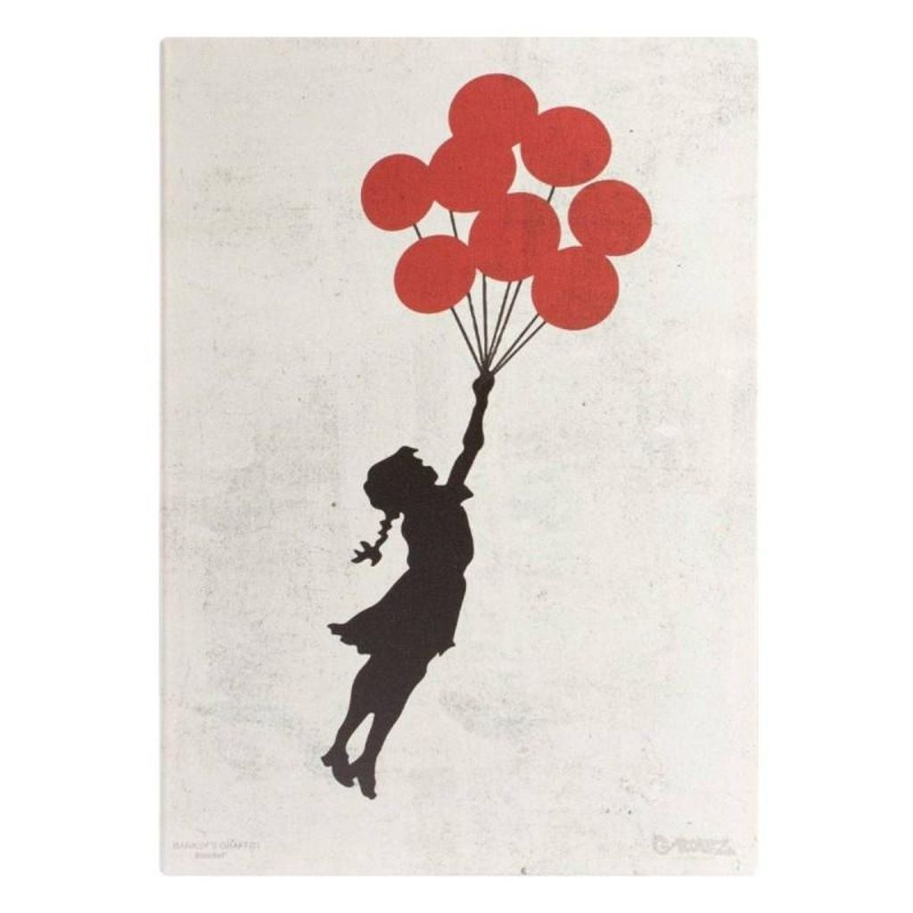 Banksy BALLOON GIRL Druck auf Leinwand 45x32cm G-Rollz Canvas