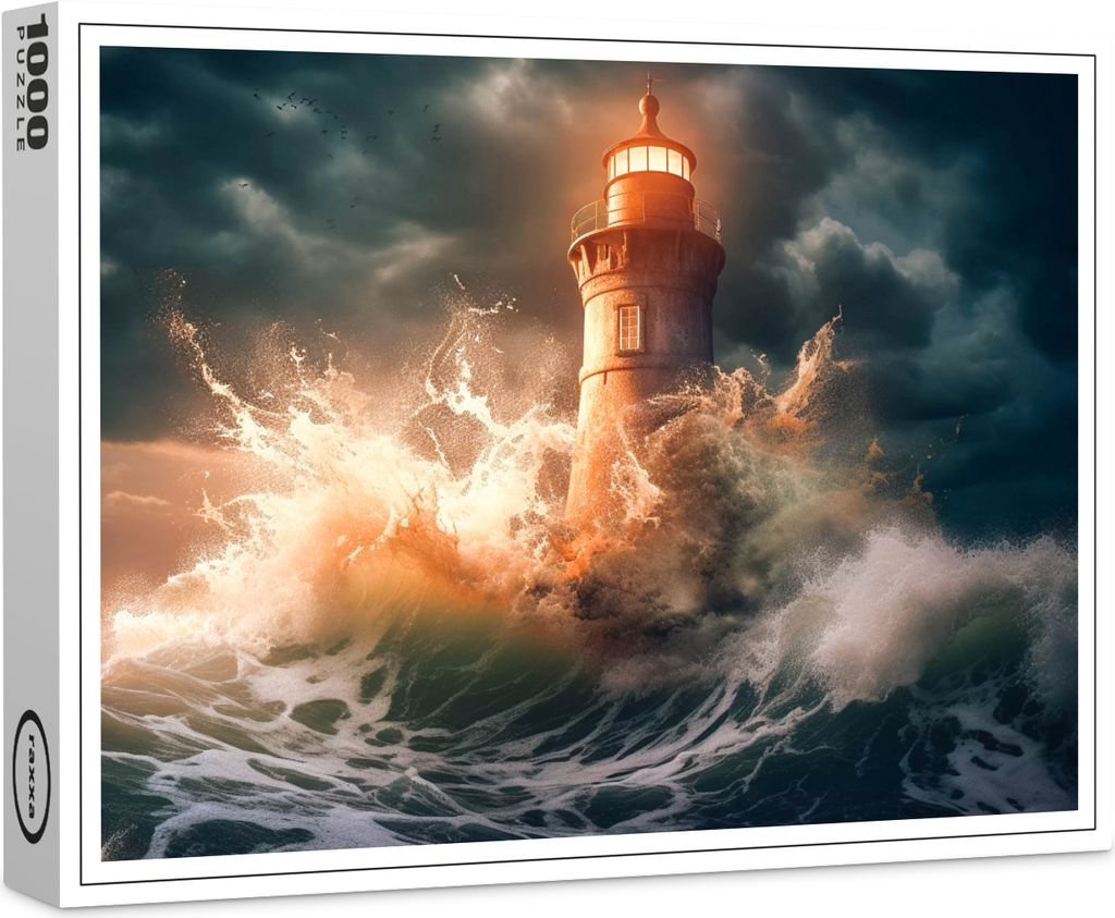 raxxa Premium-Puzzle "Er steht wie ein Riese zwischen Himmel und Meer", 1000 Teile