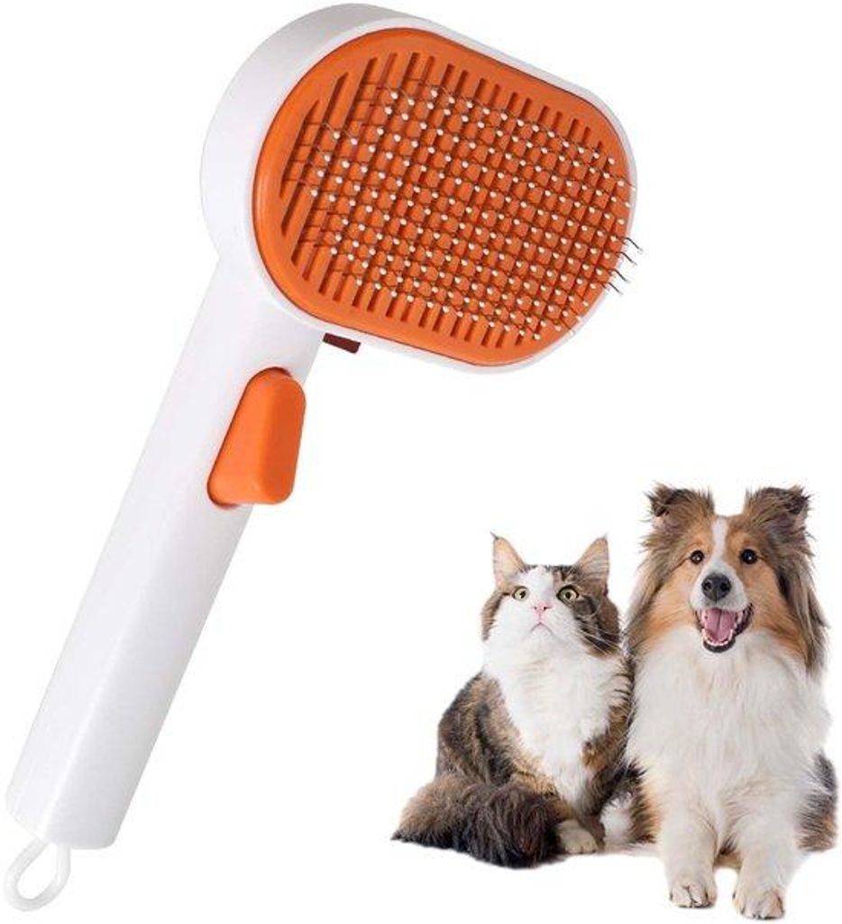 Selbstreinigender Katzenborstel mit Entspannungsmechanismus für jede Fellart