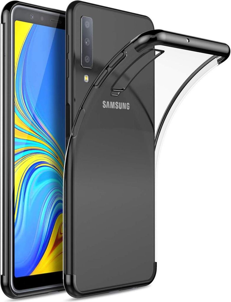 Conie Silikon Schutzhülle für Samsung Galaxy A70 / A70s Tasche Case Cover Bumper Hülle Rand in Schwarz