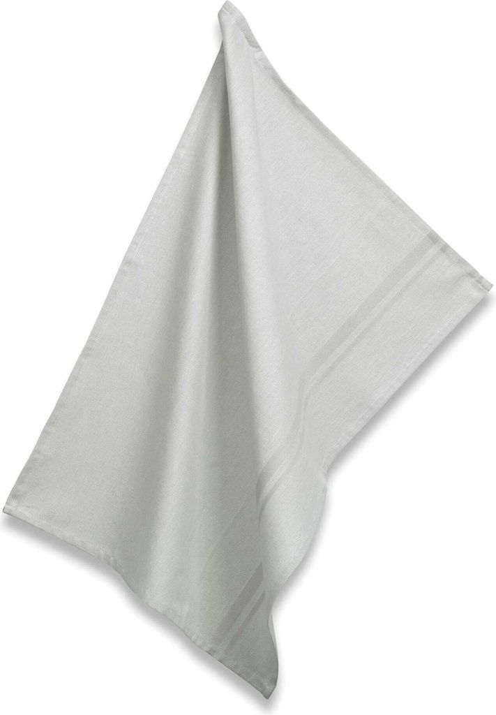 Geschirrtuch, 4er-Set, Baumwolle, Grau mit Streifen, 70 x 50 cm - Kela | Tia