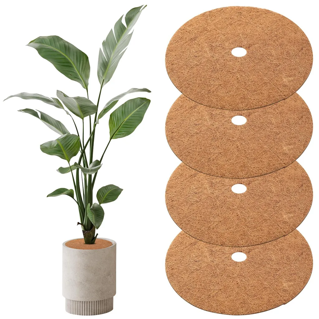 Lot de 4 Tapis en Fibre de Coco 40cm pour Protection Hivernale Plantes