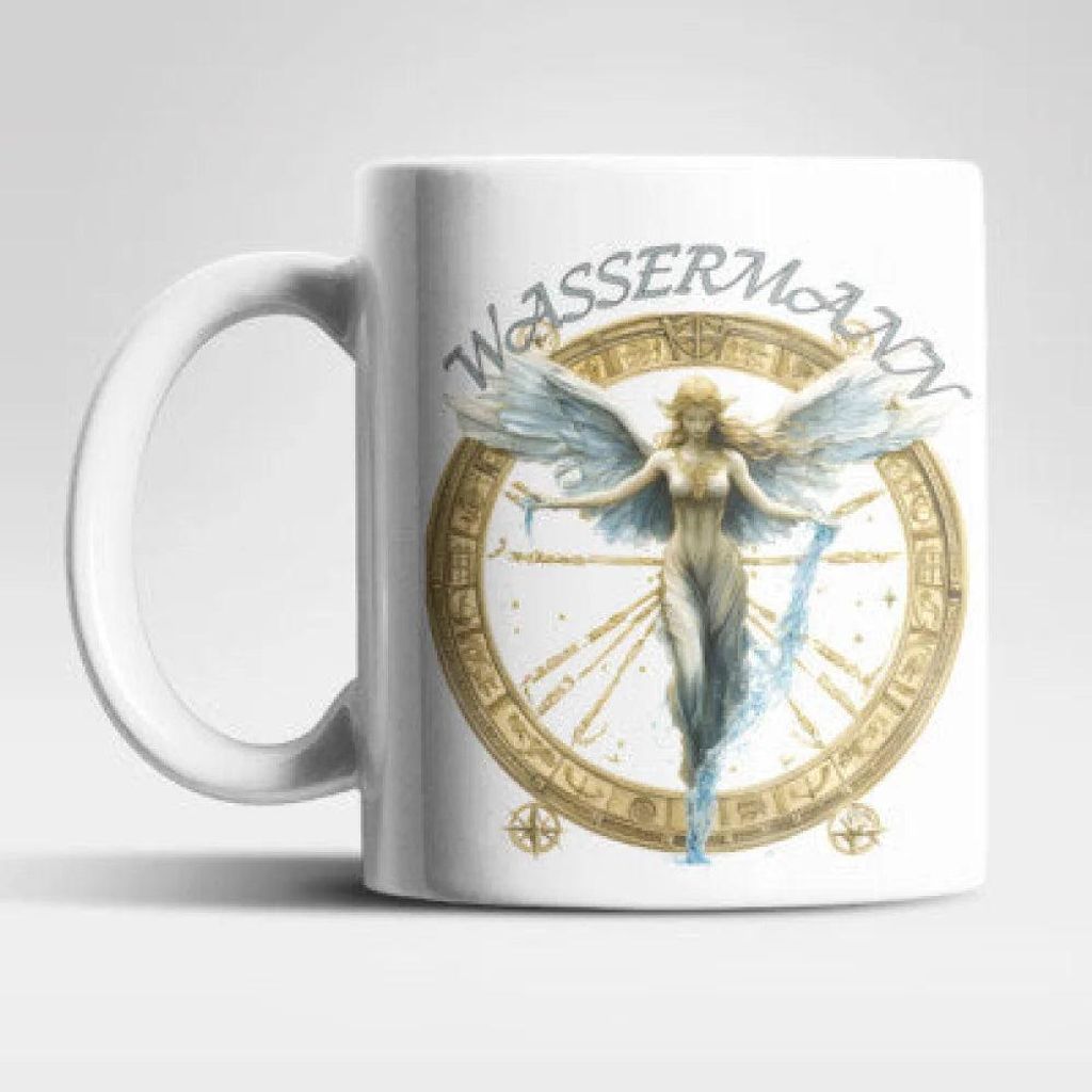 Sternzeichen Zodiac Kaffeetasse Teetasse Geschenkidee 325 ml – Wassermann