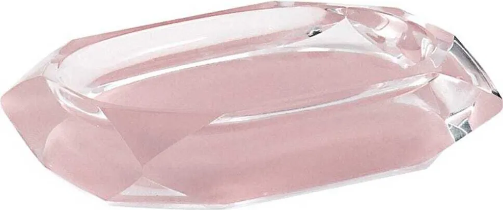Portasapone Aster Rosa Cipria Resina - Accessorio Bagno d'Elite