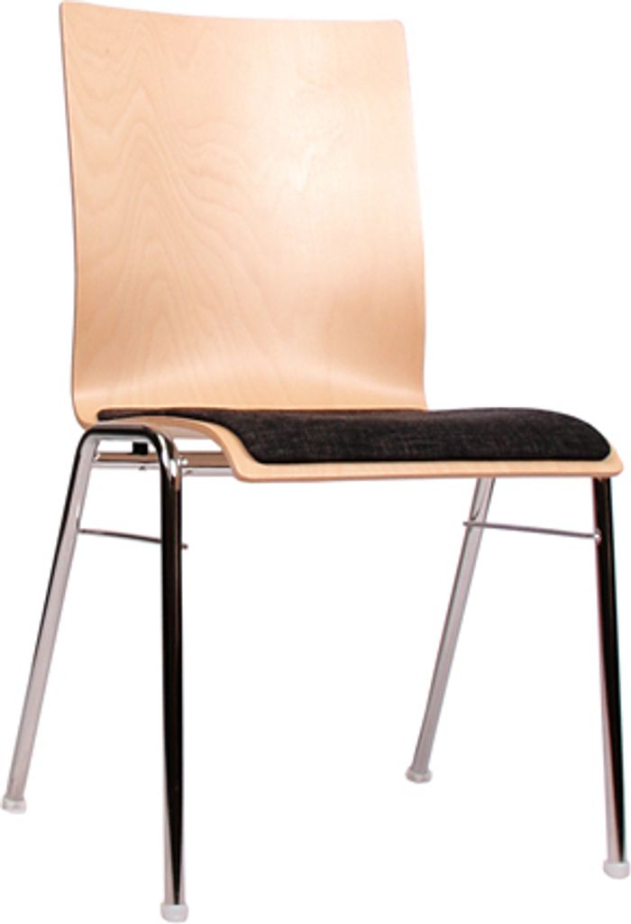 pemora Stapelstuhl Konferenzstuhl COMBISIT A40SP - Buche natur - Bezugsstoff dunkelgrau