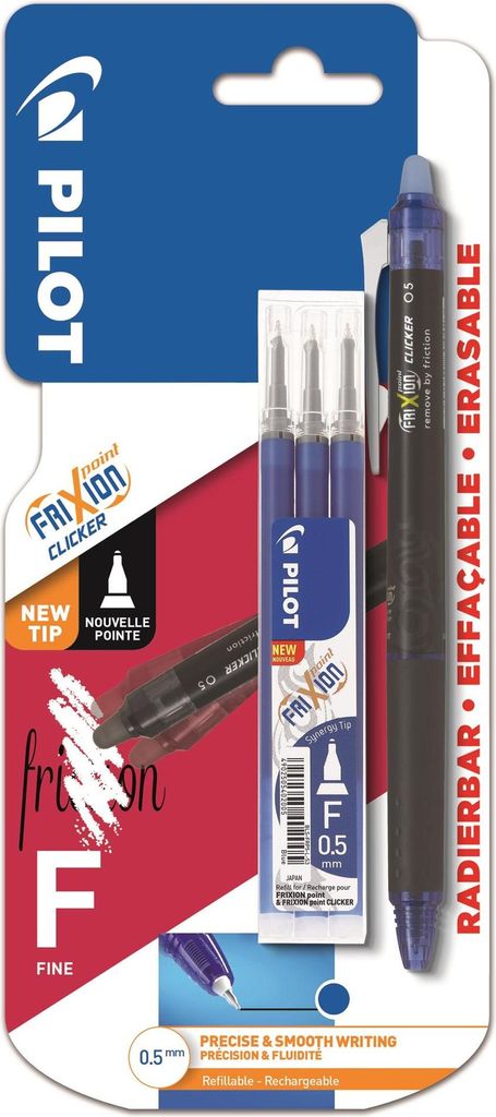 PILOT FriXion Point Clicker 05 / 0,25 mm, blaue Mine