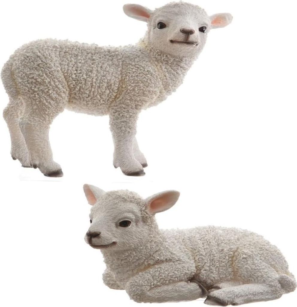 Dekofigur Lamm stehend / liegend Poly weiß Stückpreis Produktbild 