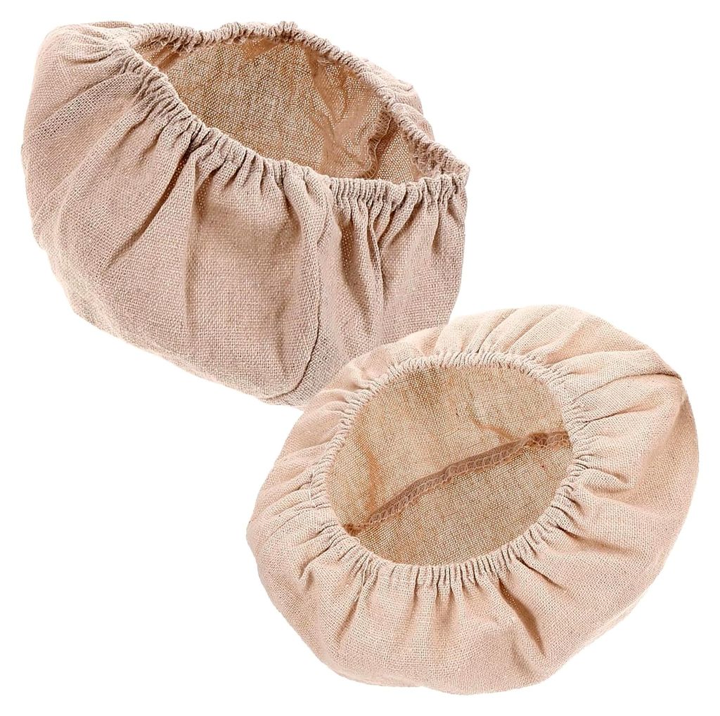 2 Stück Brotkorb Stoffeinlage aus atmungsaktivem Baumwolltuch für Sauerteigbrot Backzubehör mit Abdeckung zur Teiggärung