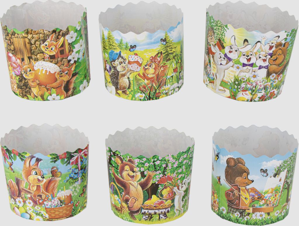 Backform für Osterkuchen 5er Set Kinder D-9cm, Produktbild 