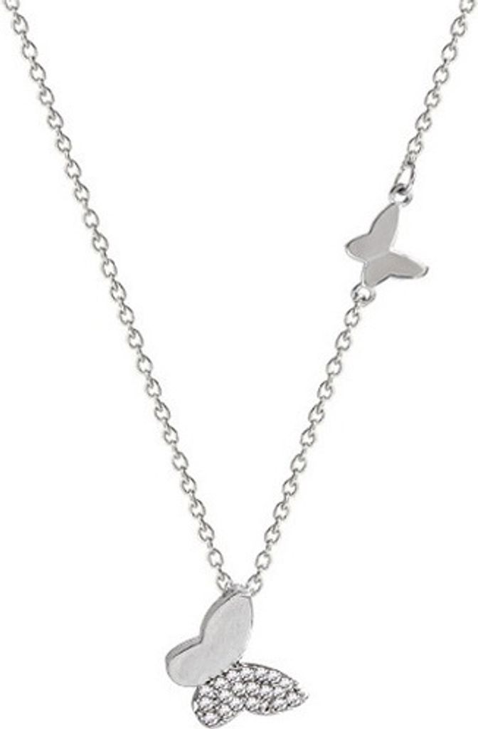 Náhrdelník Zircon Butterfly - Elegantný Strieborný Šperk Obrázok produktu 